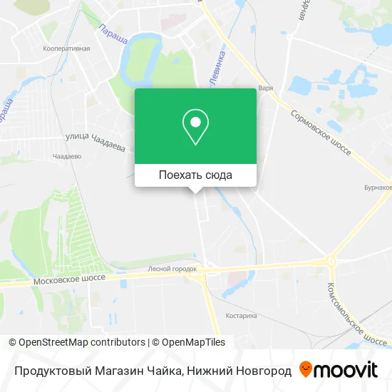 Карта Продуктовый Магазин Чайка
