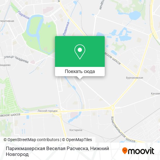 Карта Парикмахерская Веселая Расческа
