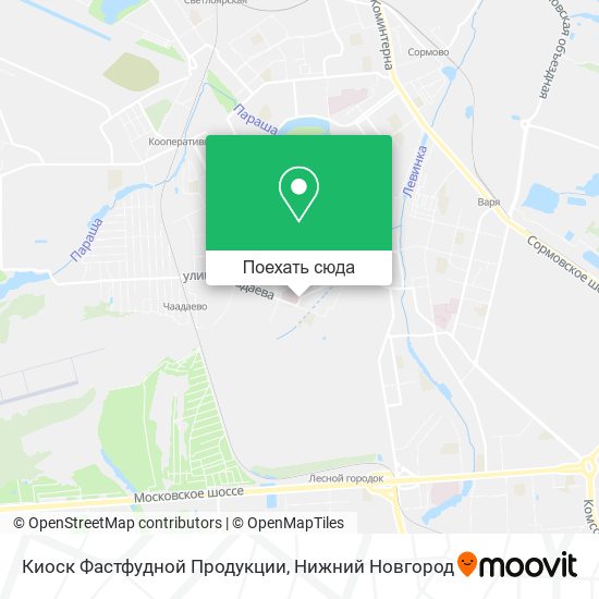 Карта Киоск Фастфудной Продукции