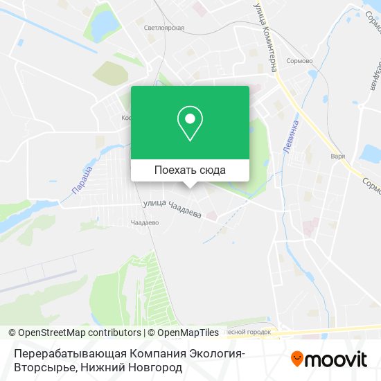 Карта Перерабатывающая Компания Экология-Вторсырье