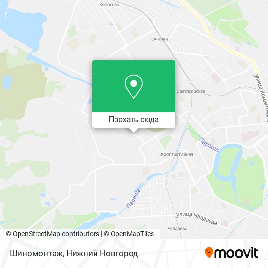 Карта Шиномонтаж