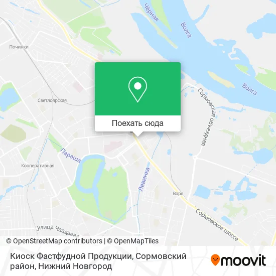 Карта Киоск Фастфудной Продукции, Сормовский район