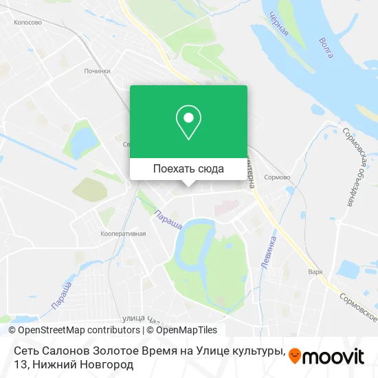 Карта Сеть Салонов Золотое Время на Улице культуры, 13