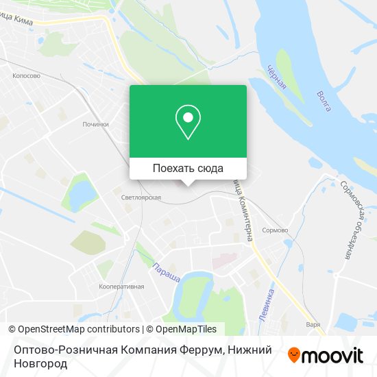 Карта Оптово-Розничная Компания Феррум