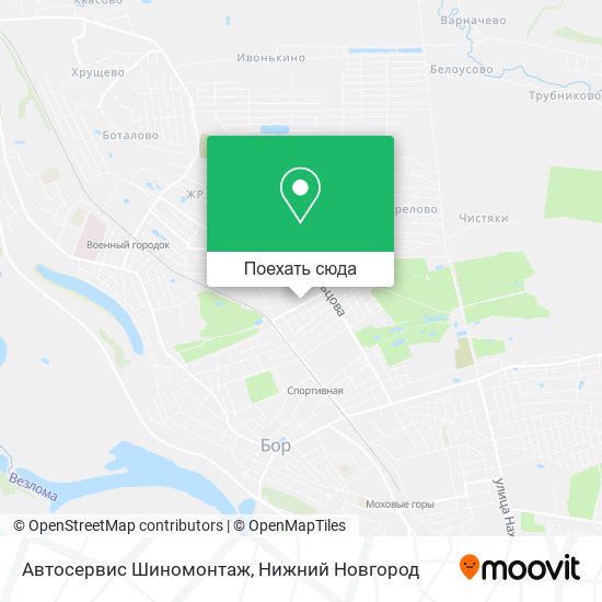 Карта Автосервис Шиномонтаж