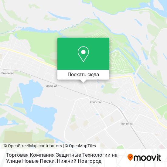 Карта Торговая Компания Защитные Технологии на Улице Новые Пески