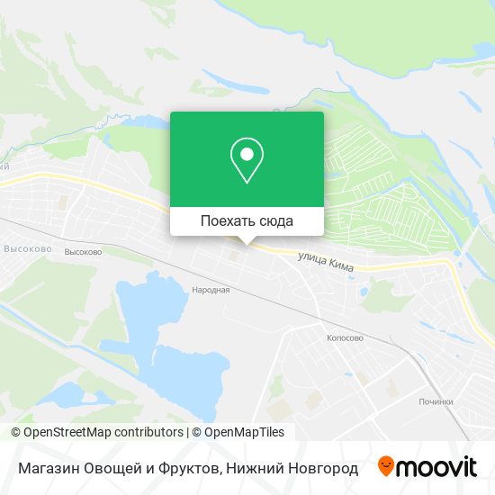 Карта Магазин Овощей и Фруктов