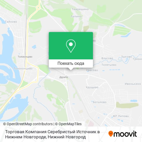 Карта Торговая Компания Серебристый Источник в Нижнем Новгороде