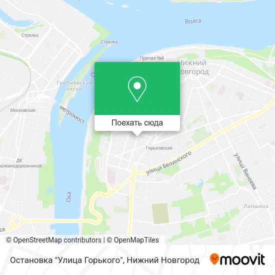 Карта Остановка "Улица Горького"