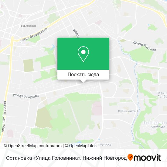 Карта Остановка «Улица Головнина»