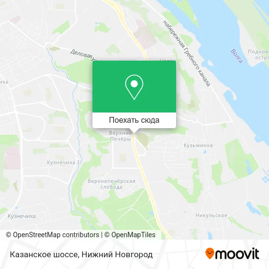 Карта Казанское шоссе