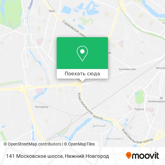 Карта 141 Московское шоссе