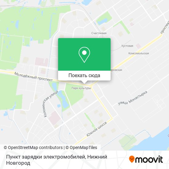 Карта Пункт зарядки электромобилей
