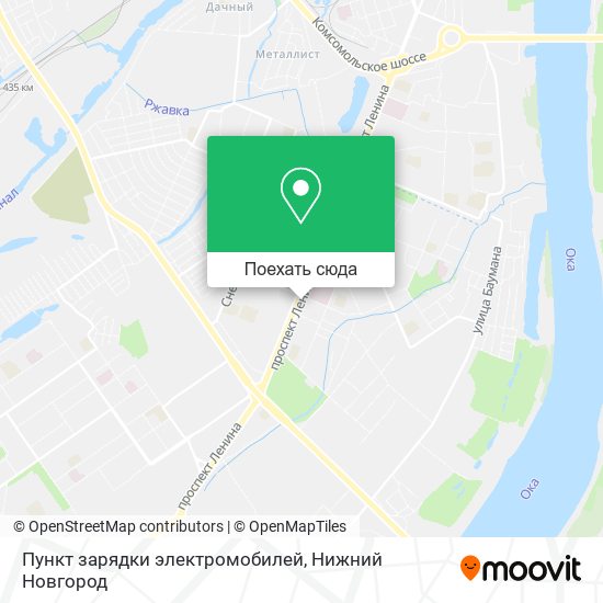Карта Пункт зарядки электромобилей