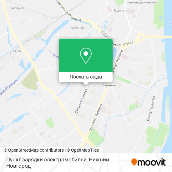 Карта Пункт зарядки электромобилей