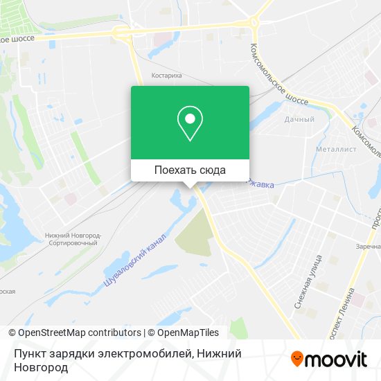 Карта Пункт зарядки электромобилей