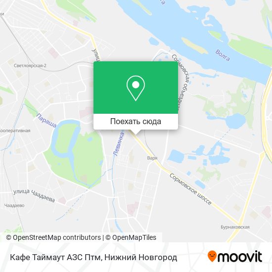 Карта Кафе Таймаут АЗС Птм