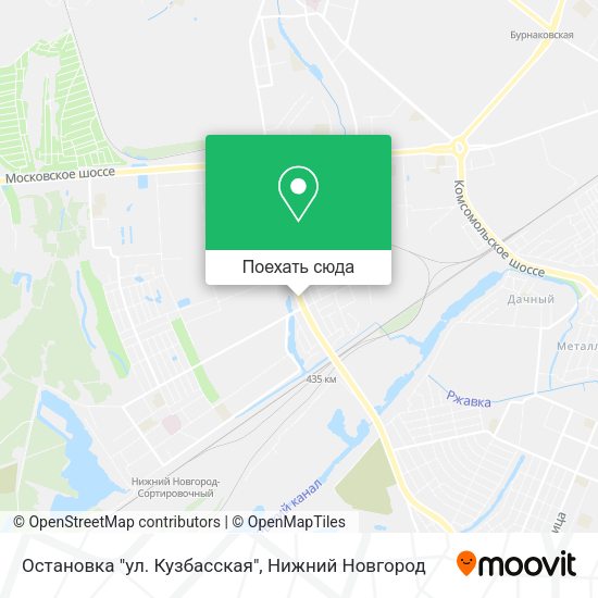Карта Остановка "ул. Кузбасская"