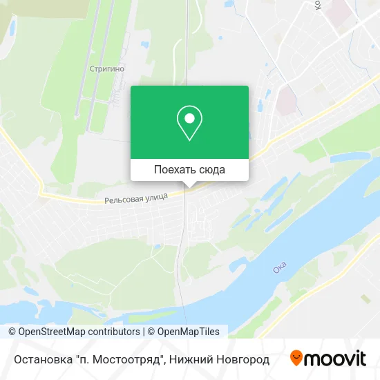 Карта Остановка "п. Мостоотряд"