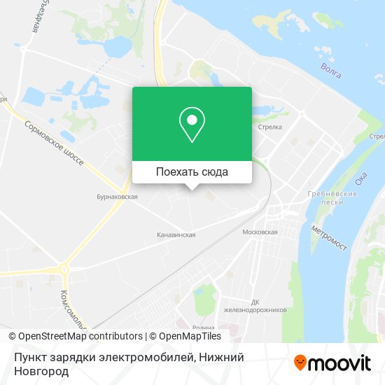 Карта Пункт зарядки электромобилей