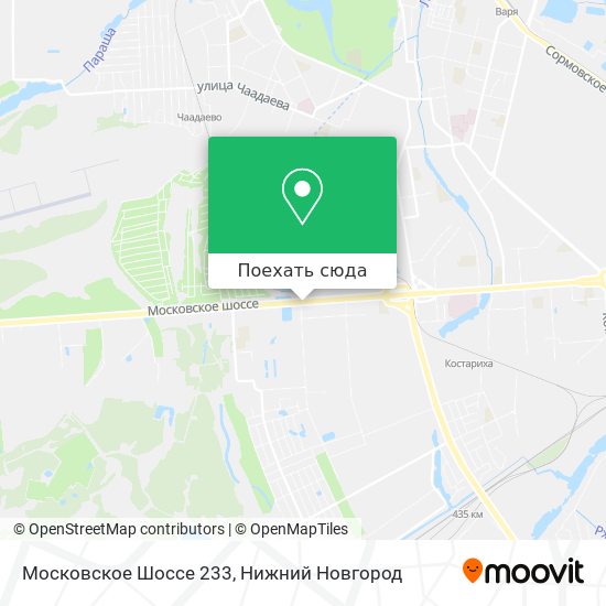 Карта Московское Шоссе 233