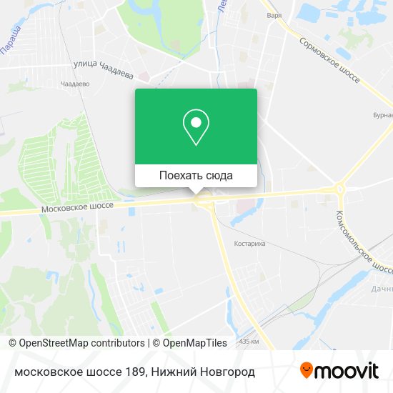 Карта московское шоссе 189