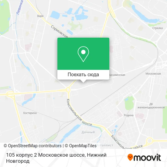 Карта 105 корпус 2 Московское шоссе