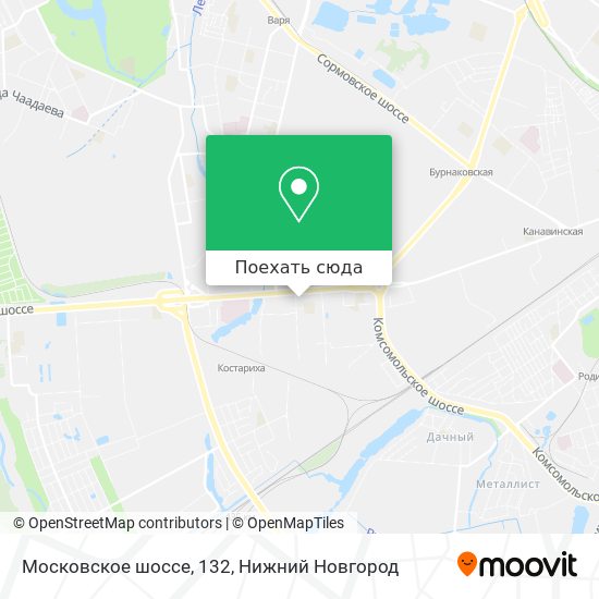 Карта Московское шоссе, 132