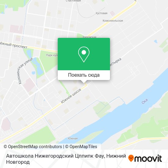 Карта Автошкола Нижегородский Цппипк Фау