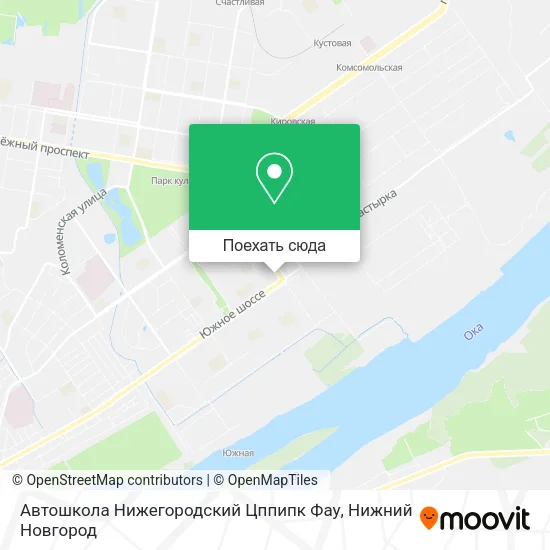 Карта Автошкола Нижегородский Цппипк Фау