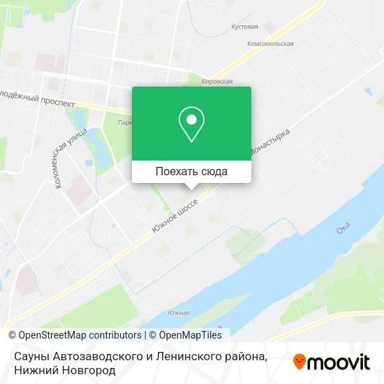 Карта Сауны Автозаводского и Ленинского района
