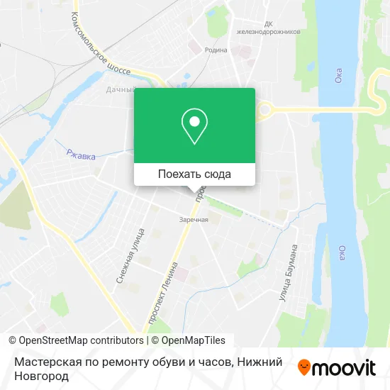 Карта Мастерская по ремонту обуви и часов