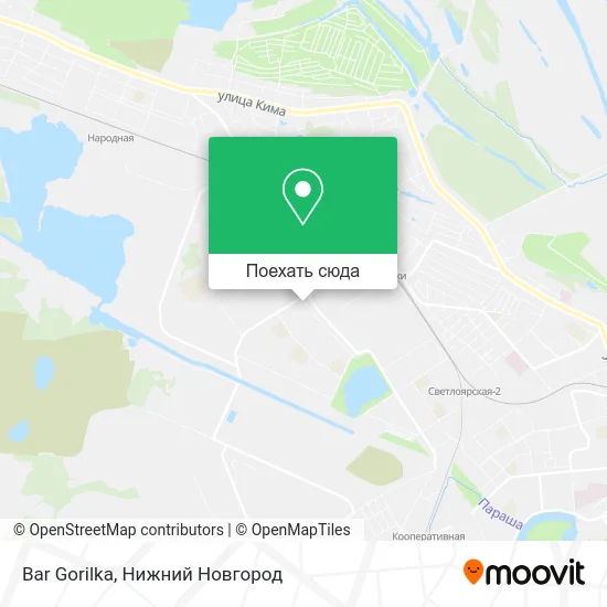 Карта Bar Gorilka