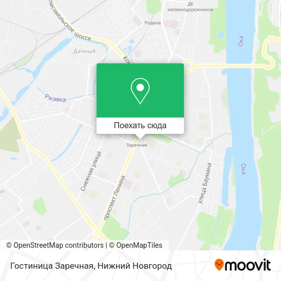 Карта Гостиница Заречная