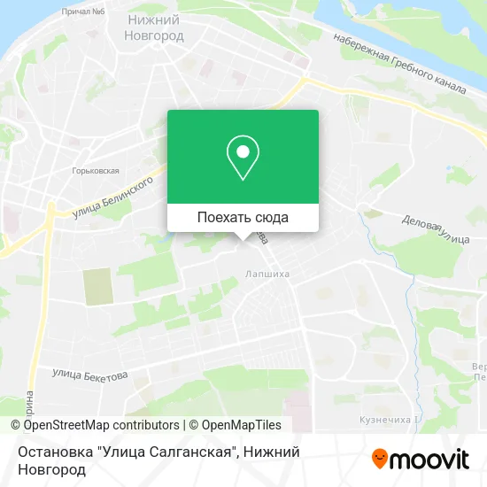 Карта Остановка "Улица Салганская"