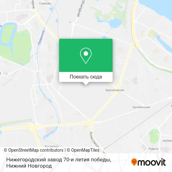 Карта Нижегородский завод 70-и летия победы