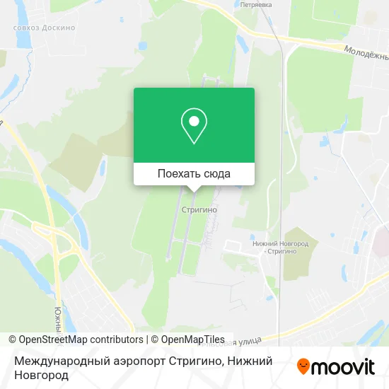 Карта Международный аэропорт Стригино