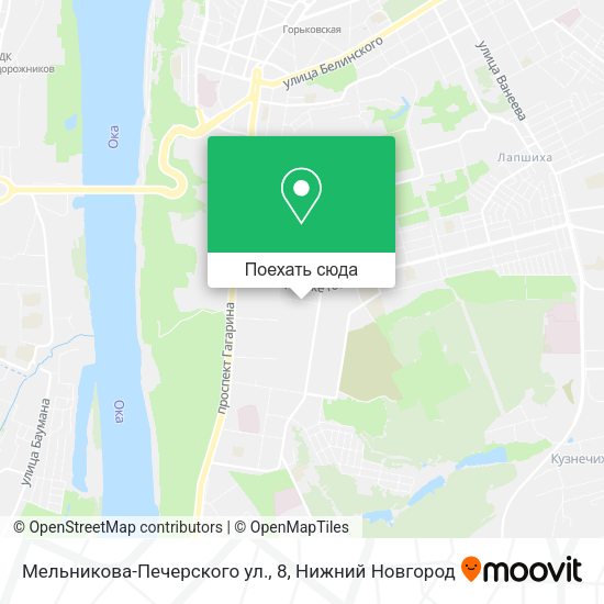 Карта Мельникова-Печерского ул., 8