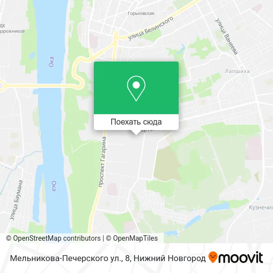 Карта Мельникова-Печерского ул., 8