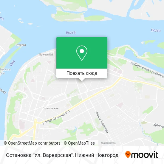 Карта Остановка "Ул. Варварская"
