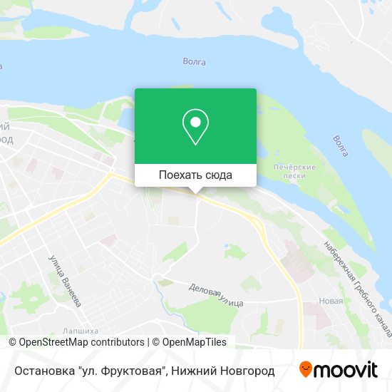 Карта Остановка "ул. Фруктовая"