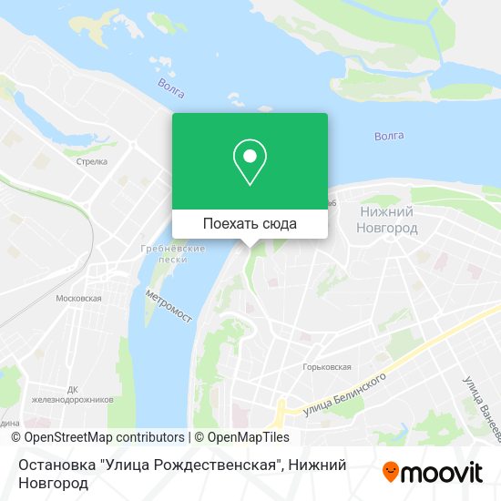 Карта Остановка "Улица Рождественская"
