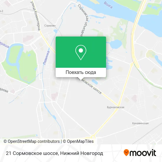 Карта 21 Сормовское шоссе