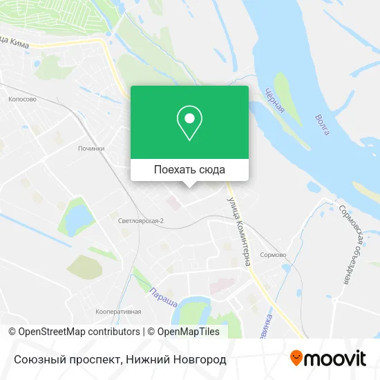 Карта Союзный проспект