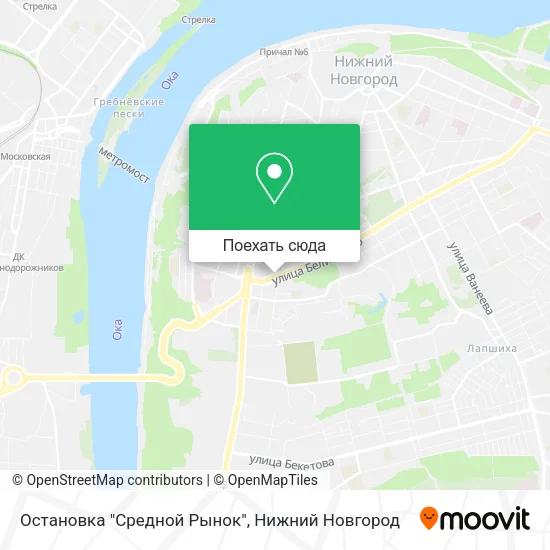 Карта Остановка "Средной Рынок"