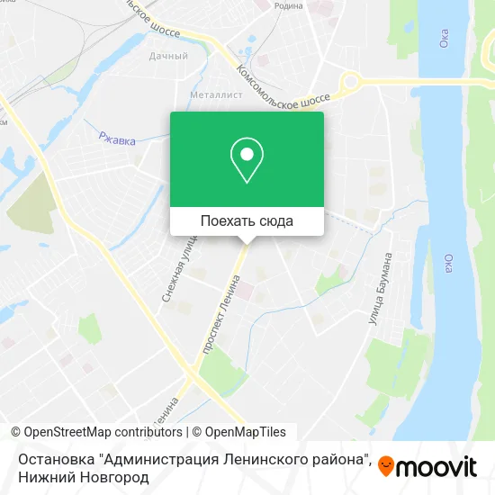 Карта Остановка "Администрация Ленинского района"
