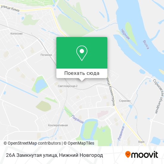 Карта 26А Замкнутая улица