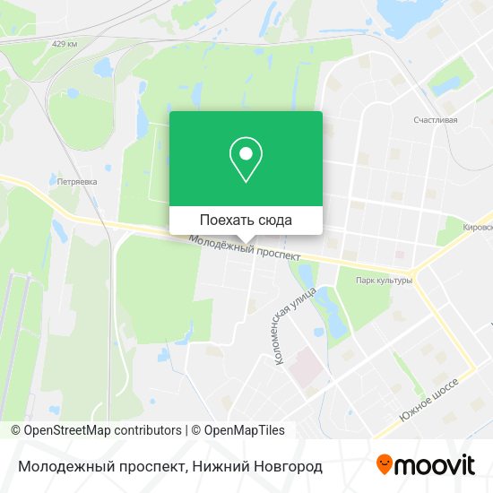 Карта Молодежный проспект