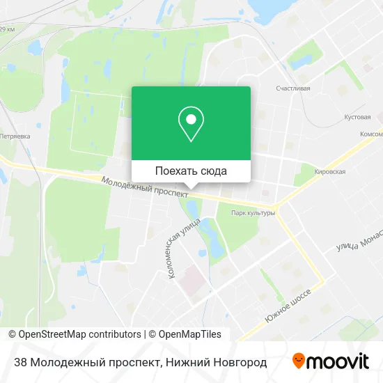 Карта 38 Молодежный проспект