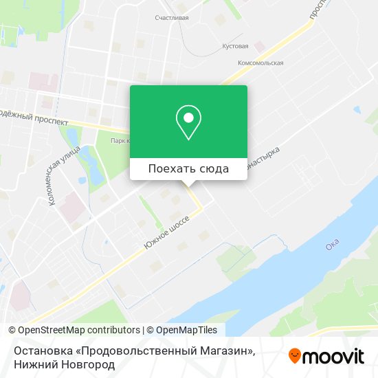 Карта Остановка «Продовольственный Магазин»